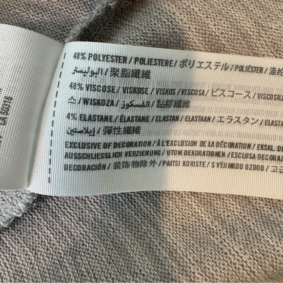 Abercrombie & Fitch ‎ Gray V-Neck Long Sleeve Pullover Women Size L #288 - Picture 6 of 7